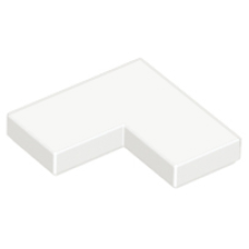 LEGO 14719 White Tile 2 x 2 Corner (losse stenen 23-17)